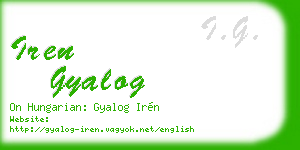 iren gyalog business card